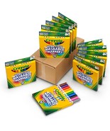 Crayola Ultra Clean Washable Broad Line Markers (12 Boxes) Bulk Classroom  - $1,434.47 MXN