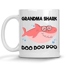 Funny Grandma Shark Doo Doo Doo Mug, Family Shark Mug, Grandmother Shark, Grandm - £11.92 GBP