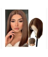 Belaved Lace Frontal T Part Bob Wigs Medium Brown Brazilian Soft Straigh... - £39.66 GBP