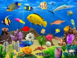 Sea fish ocean underwater marine animals Jigsaw puzzle 500 pieces boardgame - £31.89 GBP