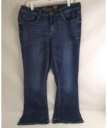 Seven7 Women&#39;s Whiskered Distressed Jeweled Bootcut Jeans Size 14 - $21.69 CAD