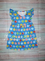 NEW Boutique Back to School Apple Girls Sleeveless Pearl Dress - £4.14 GBP+