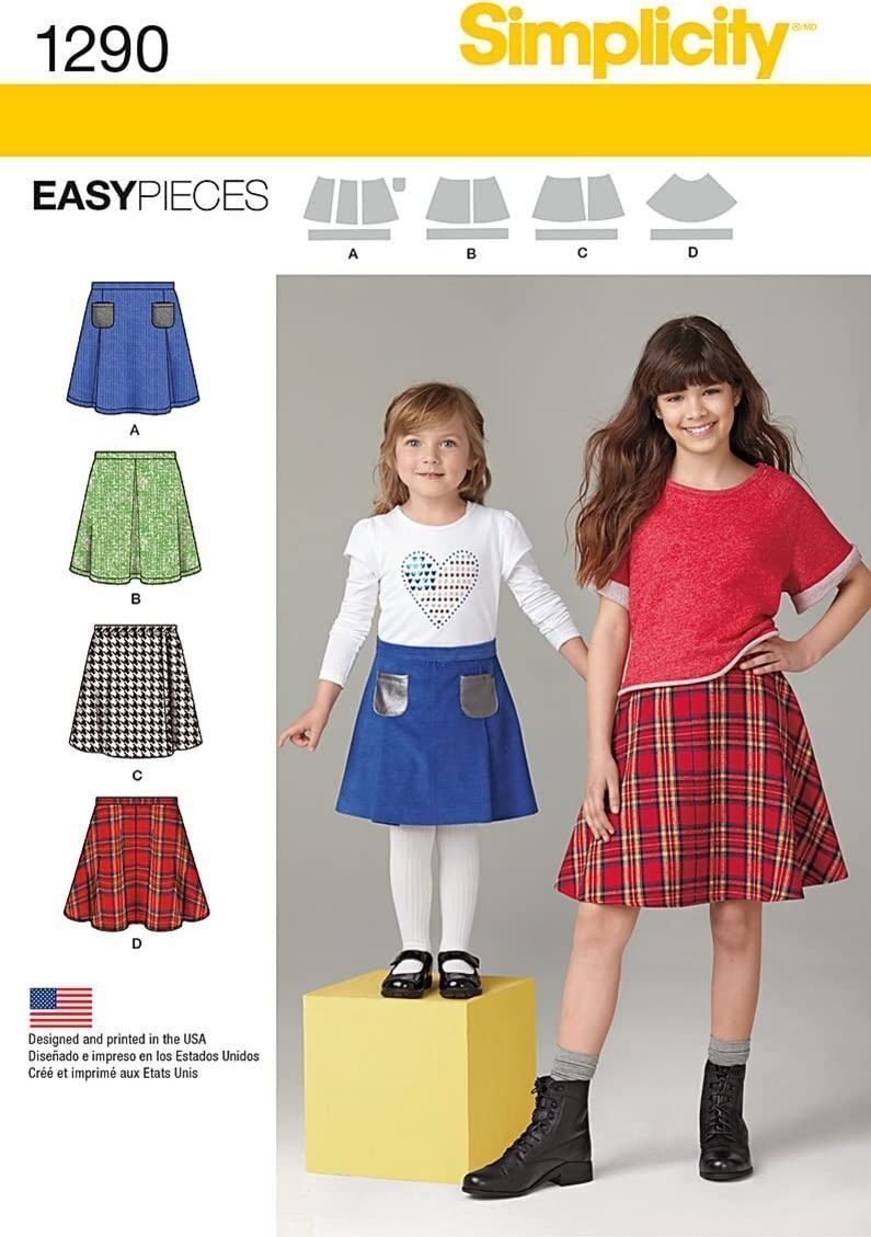 Simplicity Sewing Pattern 1290 Skirts Girls Size 7-14 - $8.96