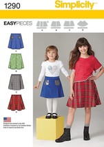 Simplicity Sewing Pattern 1290 Skirts Girls Size 7-14 - £7.15 GBP