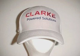 Clarke Powered Solutions Adult Unisex White Beige Black Red Cap One Size New - £18.23 GBP