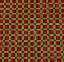 Brunschwig &amp; Fils Meridian Grospoint Ruby Checker Stripe Velvet Fabric 4.1 Yards - £170.29 GBP