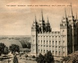 Artvue Cartolina Great Mormon Stanghetta E Tabernacle Salt Lake Città Ut... - £5.69 GBP