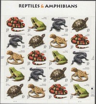 Reptiles &amp; Amphibians Sheet of Twenty 37 Cents Postage Stamps Scott 3814-18 - £9.42 GBP