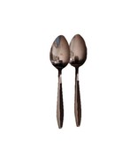 Stainless Spoons Wood Handle, Center Ridge, Japan Pattern: UNF1576 Lot of 2 - $31.87