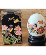 Vintage Avon Chinese Pheasant Oriental Egg Imperial Garden 1 Oz.&amp; Box EMPTY - $134.40 MXN