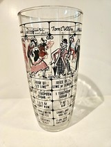 VTG MCM Hazel Atlas Glass Cocktail Mixer Recipes Dancers Bar - $16.00