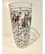 VTG MCM Hazel Atlas Glass Cocktail Mixer Recipes Dancers Bar - $293.92 MXN