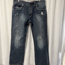 Vigoss Mens Straight Flap Pocket Distressed Jeans MP 4518 Size 38 - £30.57 GBP