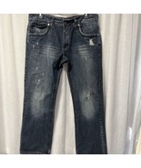 Vigoss Mens Straight Flap Pocket Distressed Jeans MP 4518 Size 38 - £30.57 GBP