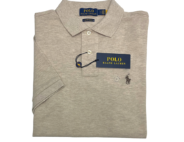 Polo Ralph Lauren Mens Dune Tan Short Sleeve Shirt custom Slim Fit Mesh ... - $69.99