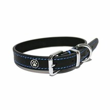 Rosewood Luxury Leather Dog Collar, 14 - 18-inch, Black  - $323.67 MXN