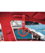 BROKEN HEART RED JDM TSURIKAWA RING SUBWAY TRAIN BUS HANDLE STRAP 2PCS - £16.43 GBP