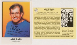 Mike Barr SIGNED Famous Creators Eclipse Card Batman Outsiders Detective... - $19.79