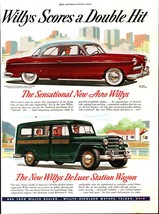 1952 Aero Willys Ad Willys DeLuxe Station Wagon &amp; Aero-Ace Coupe d4 - $23.18