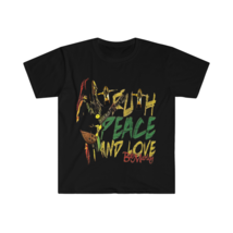 Soft Cotton T-Shirt. Reggae Shirt. Bob Marley. Truth peace and love - £15.66 GBP+