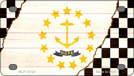 Rhode Island Racing Flag Novelty Mini Metal License Plate Tag - £11.82 GBP