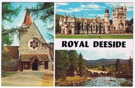 Postcard Royal Deeside Crathie Church Balmoral Castle Scotland UK - £2.31 GBP