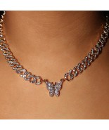 Hip Hop Cuban Butterfly Necklace Chain Women Men Free Shipping Vintage 1... - £23.89 GBP