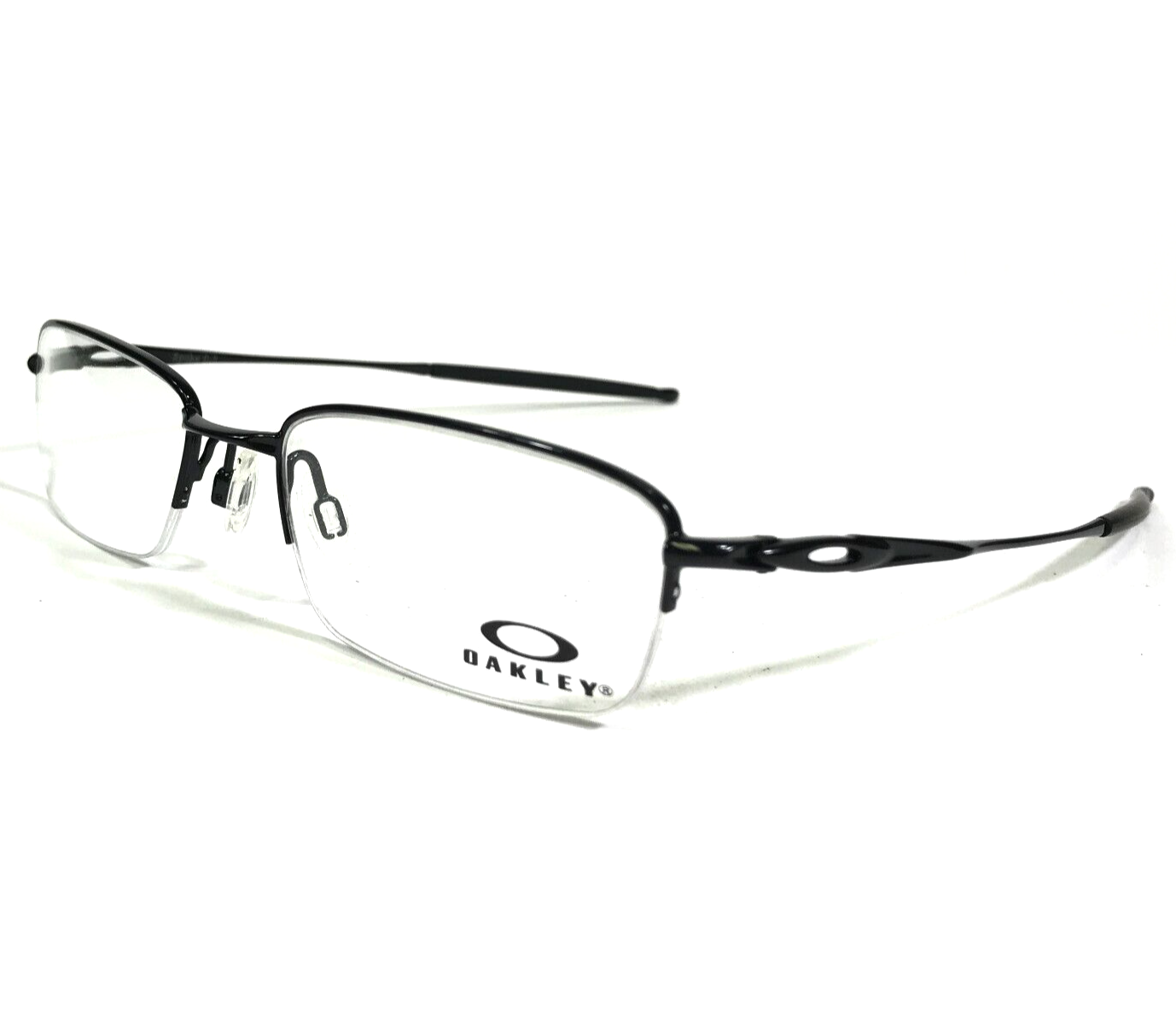 Oakley Spoke 0.5 Polshed Black Rectangle Men Eyeglasses 53mm