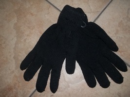 deluxe knit gloves men/women by graviti clothing nwt black or dark gray - $21.00