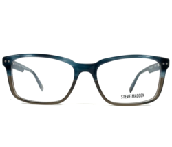 Steve Madden Eyeglasses Frames Troopah Blue Horn Fade Brown Rectangle 56-17-145 - £22.91 GBP