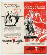 Pan American World Airways &amp; Panagra South America Booklet 1960's - $27.72