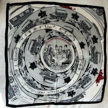 Hermes Silk Scarf Jeu Des Omnibus Et Dames Blanches White Black Red 26” RARE - $266.01