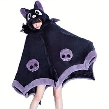 Goth Emo Punk Anime Ghibli Cosplay Bat Wings Hoodie Cozy Cloak - $285.54 MXN