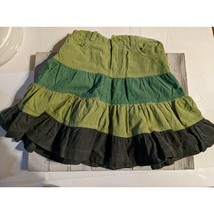 Children&#39;s Place Tiered Green Skirt Size 5 Adjustable Waist Girls - £7.96 GBP