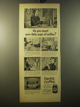 1950 Sanka Coffee Ad - Do you count your daily cups of coffee? - £14.58 GBP