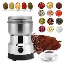Portable Electric Coffee Grinder Bean Nut Grind Spice Crusher Mill Blender Cafe - £25.05 GBP