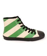 Calvin Klein Green &amp; Cream Stripe Carizma Suede High Top Sneakers Women&#39;... - £156.62 GBP
