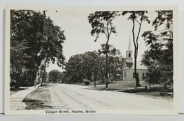 Naples ME Village St Frances Casey &amp; Dog Lower Church Texaco RPPC Postcard O17 - $39.99