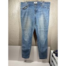 Sonoma Womens Skinny Leg Stretch Raw Hem Denim Cropped Jeans Plus Size 16 - $21.95