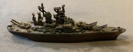 Miniature bronze colored war ship pencil sharpener, no box - $5.45