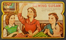 Vintage Sewing Susan 70 Gold Eye Needle Book Asst.  PB168d - £4.71 GBP