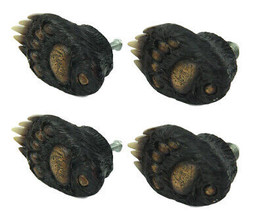 Rustic Western Black Bear Paw Drawer Cabinet Furniture Knobs Hardware Pa... - £20.77 GBP