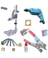 Left Handed Glass Cutting and Drilling Kit3 Drill and Stand Diamond Glass Drill  - $117.81