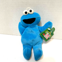 Vintage 1997 Applause Sesame Street Beanie Plush Cookie Monster Stuffed 7 inch - £10.69 GBP