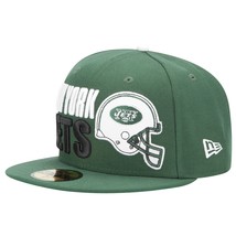 New York Jets Football Helmet New Era 59Fifty hat new with stickers NY AFC 7 1/4 - £24.21 GBP