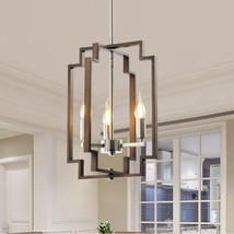 Maxax Modern Geometric Pendant Chandelier – 3-Light Metal Fixture (NEW i... - $89.09