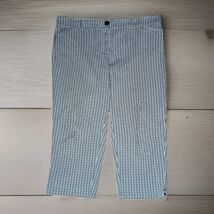 COUNTERPARTS Blue White Plaid Stretch Waist Capris Pants Women's Size 16 - $10.88