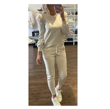 GENERATION LOVE ASTA RUFFLE SWEATPANTS JET STREAM Ivory/Off White XXS NE... - $49.49