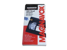 Magnavox M61102 VHS Head Cleaner - Non-Abrasive Wet System - Cloth Tape ... - $8.86
