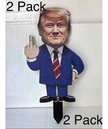 (2 Pack) Trump “Flipping” The Finger Yard Sign 2025 Patriotic Outdoor President - $19.34